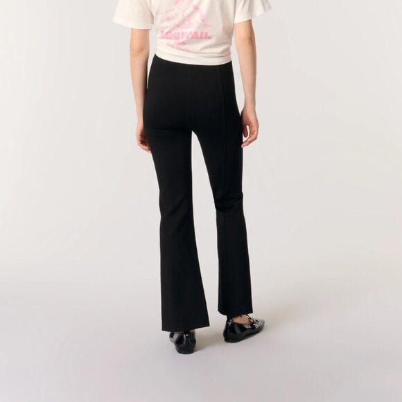 Maje black split hem trousers size 40 - Picture 3 of 10